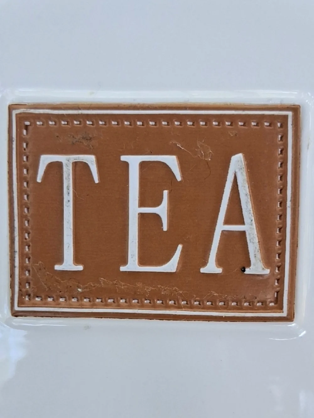 THL Ceramic Tea, Flour & Sugar Canister Set with Wooden Lids - White